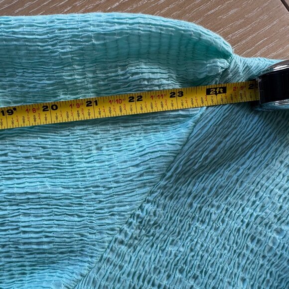 Antik Batik Voile Ruffle Cuff Long Sleeve Shirt from Paris, France NWOT, Sz M - Picture 9 of 9